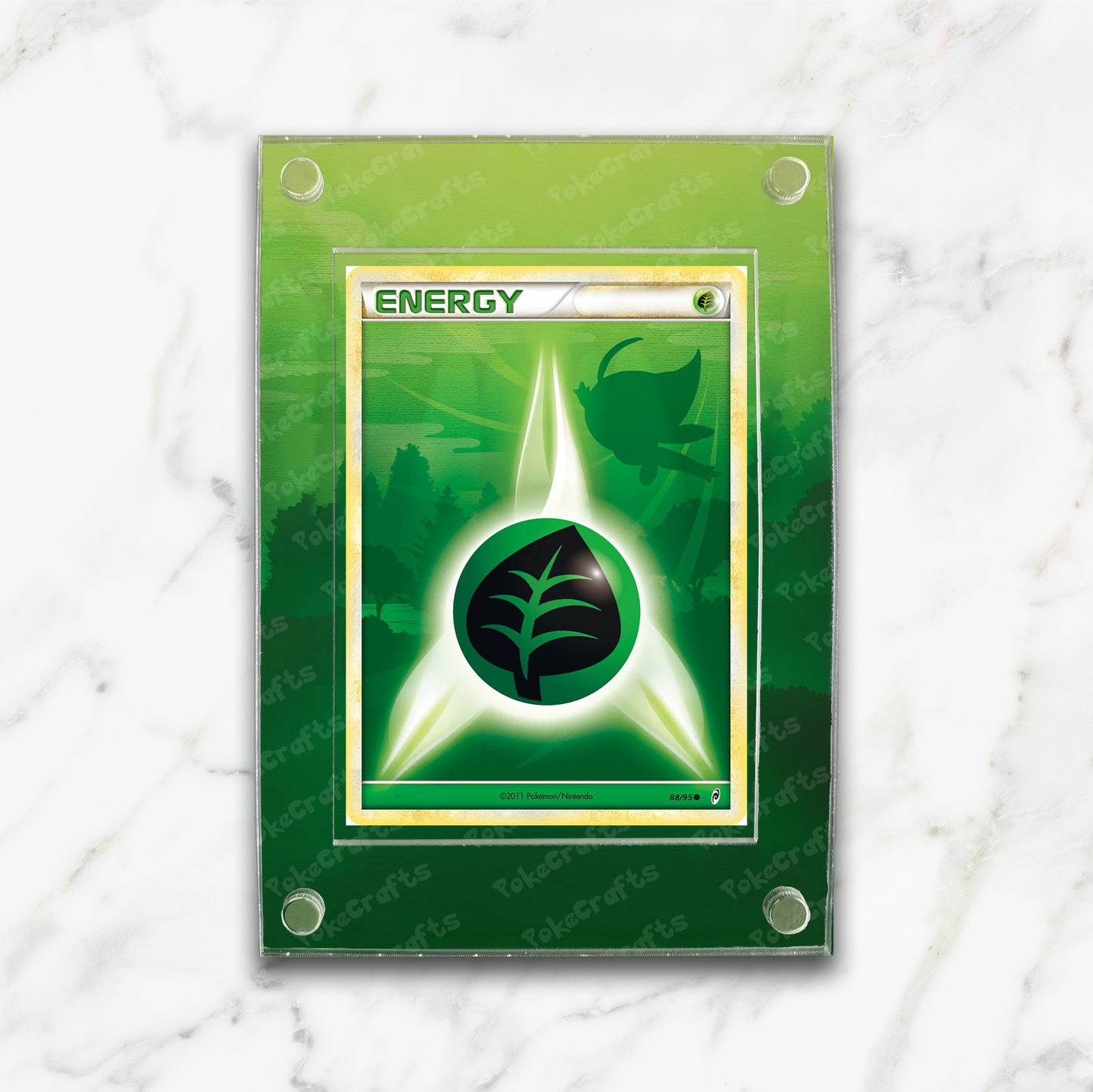 Grass Energy Call of Legends Pokemon Extended Artwork Magnetic Acrylic Case (CL 88)