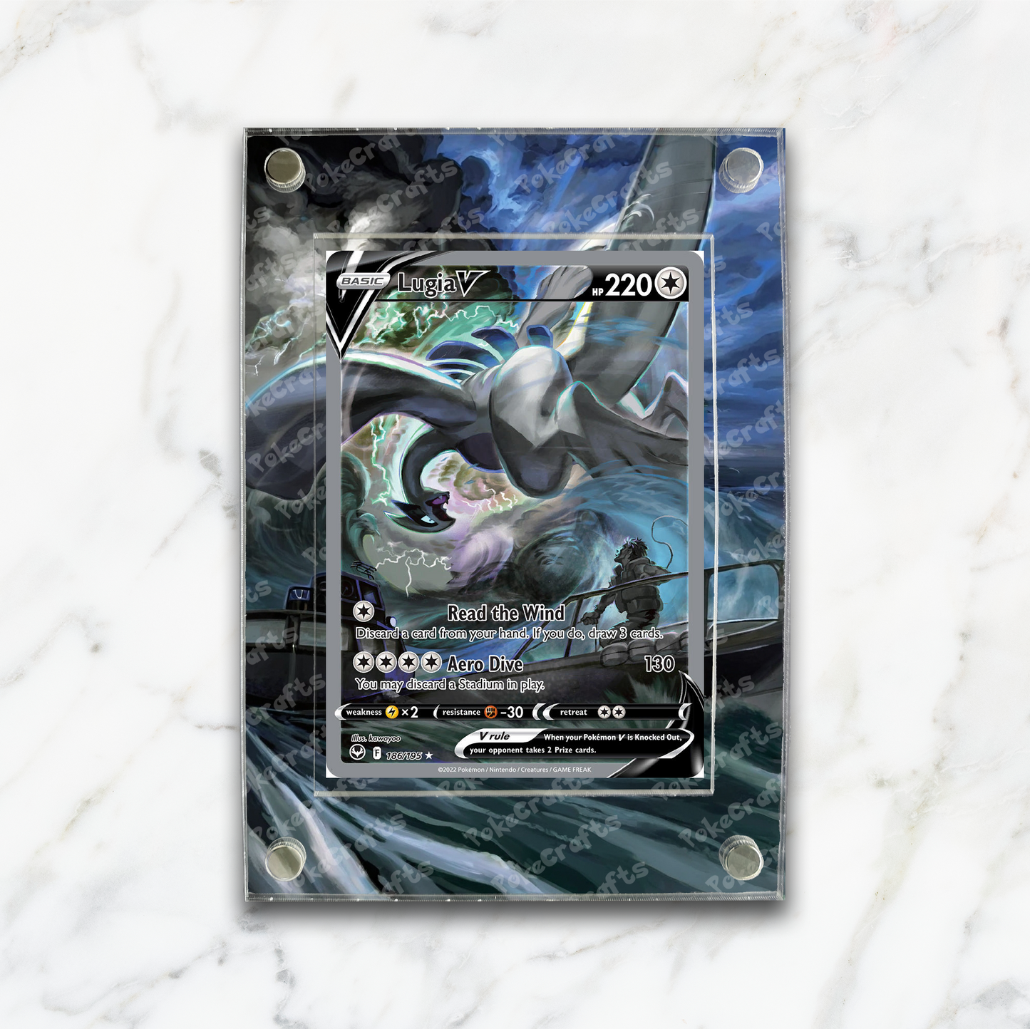Lugia V Silver Tempest Pokemon Extended Artwork Magnetic Acrylic Case (SIT 186)