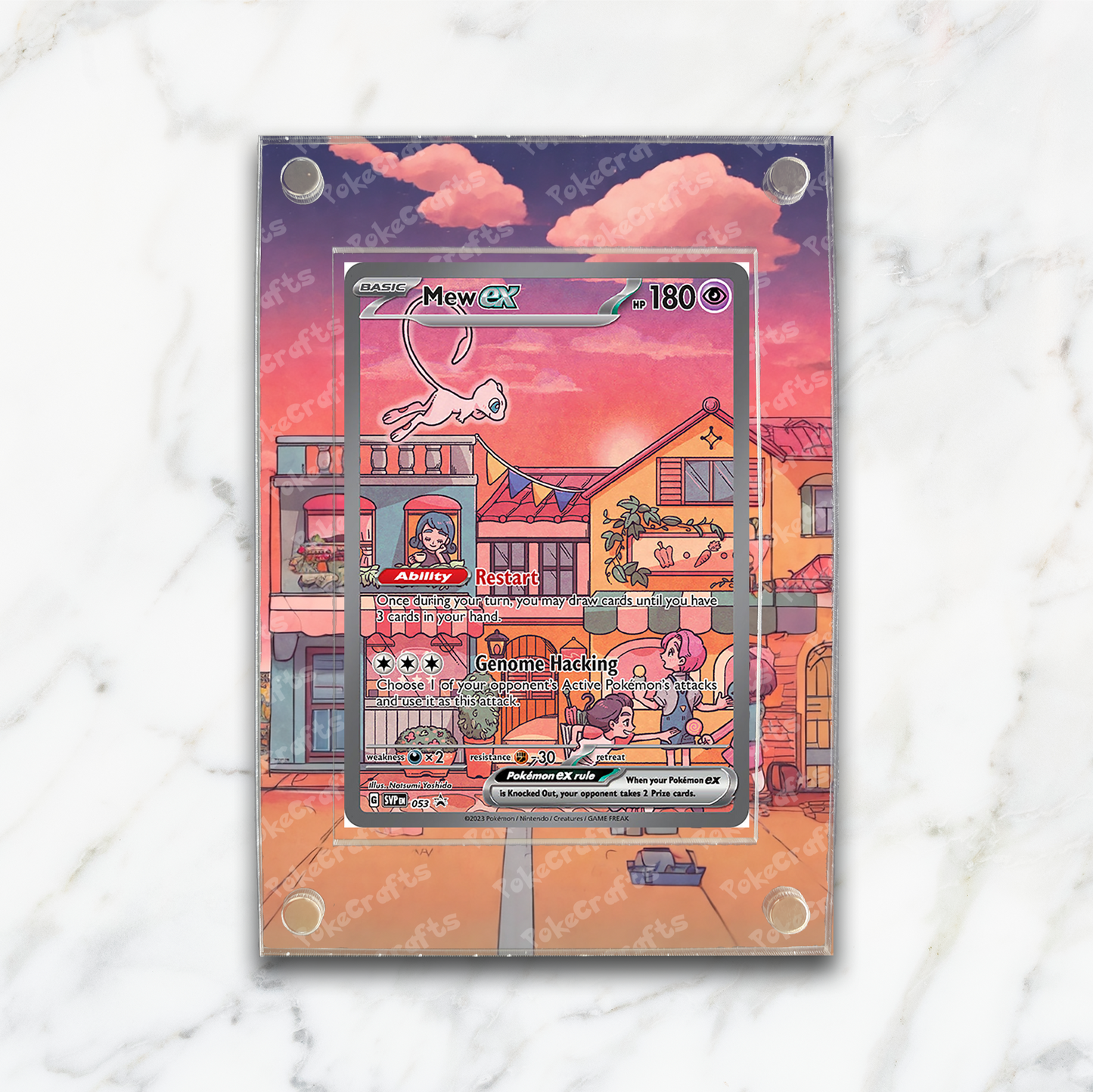 Mew ex Promo Pokemon Extended Artwork Magnetic Acrylic Case (SVP 053)