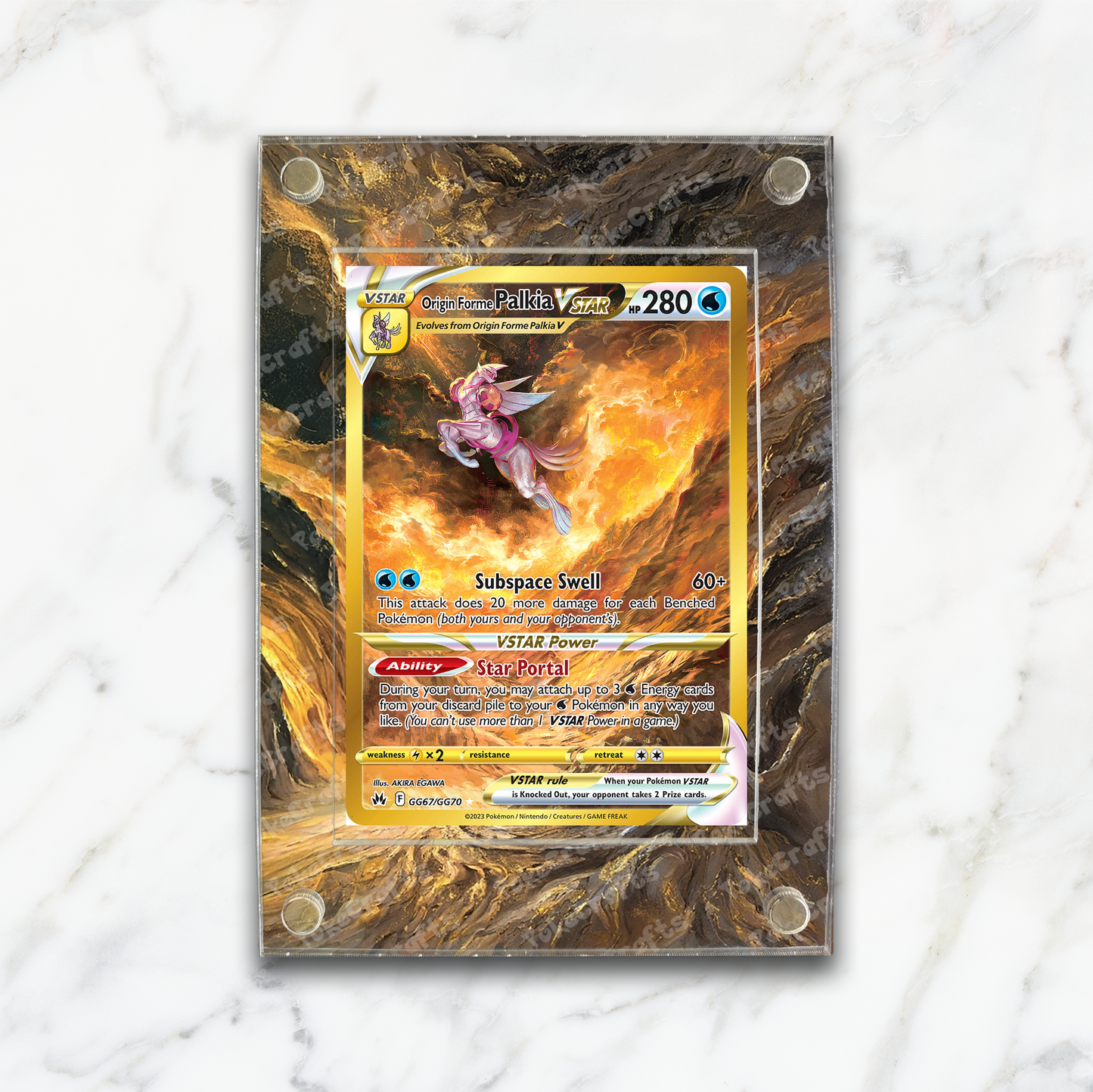 Origin Forme Palkia VSTAR Crown Zenith Pokemon Extended Artwork Magnetic Acrylic Case (CRZ GG67)