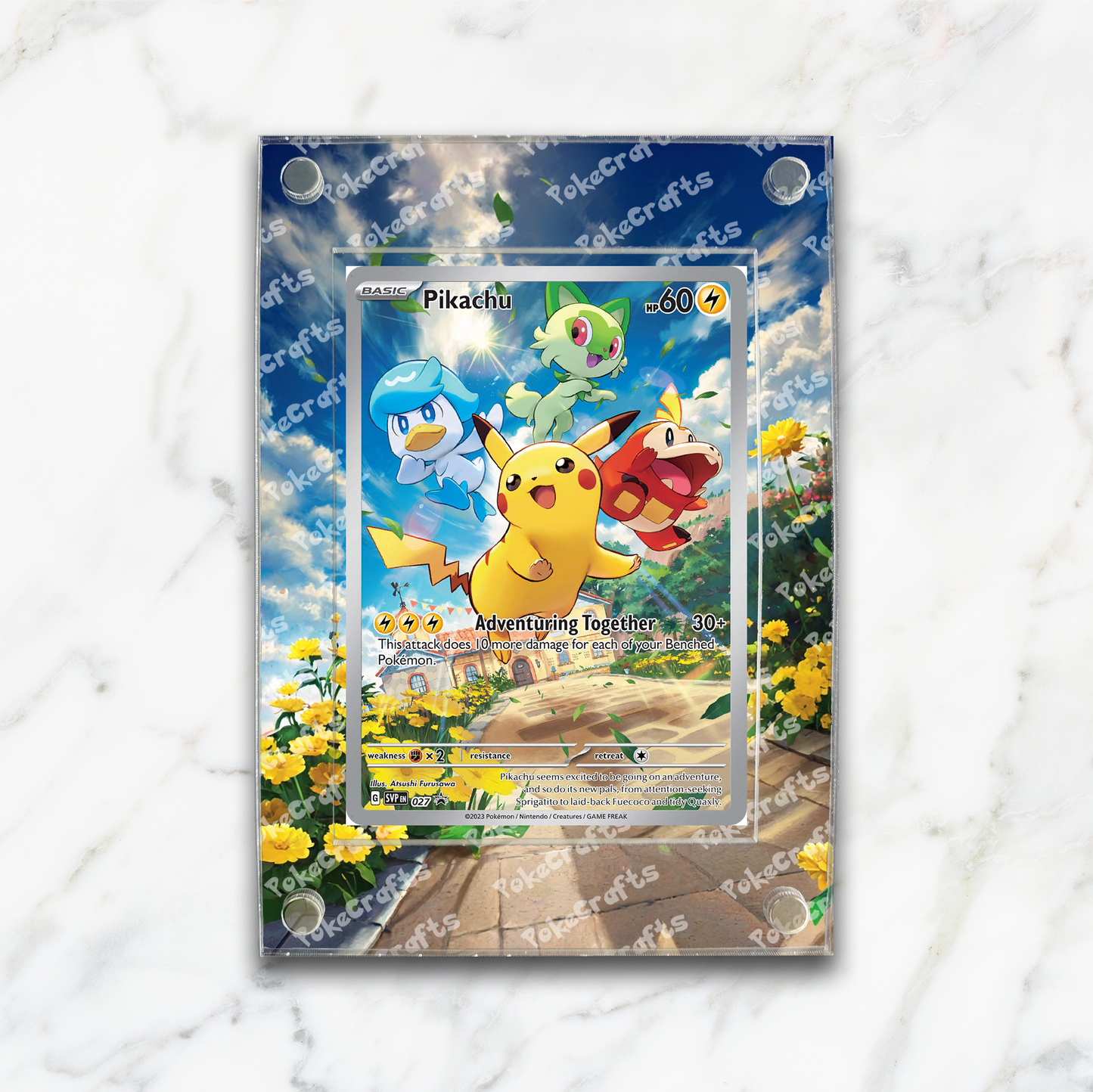 Pikachu Promo Pokemon Extended Artwork Magnetic Acrylic Case (SVP 027)