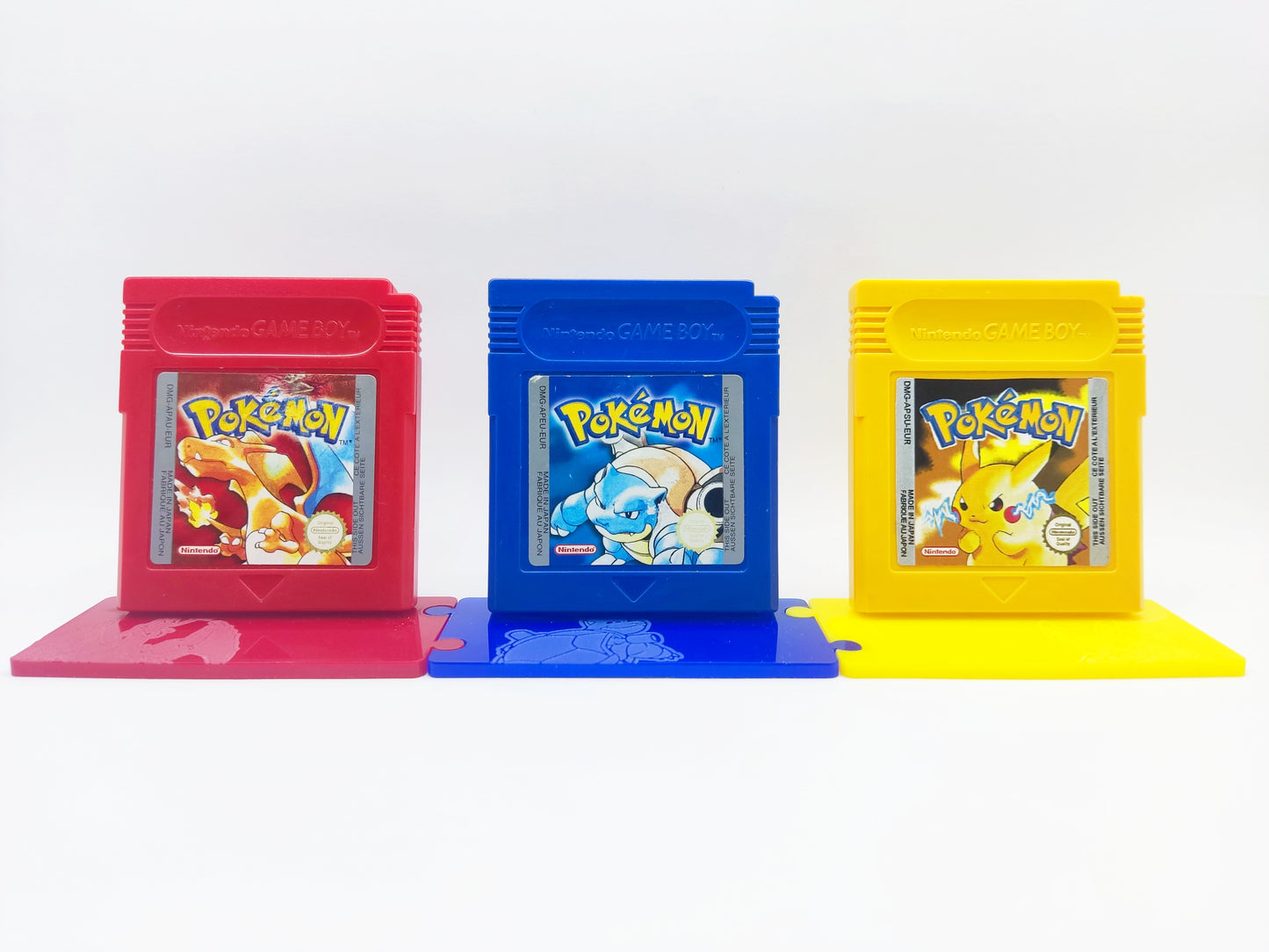 Pokémon Cartridge Display Stands Gen 1 (Red, Blue, Yellow)