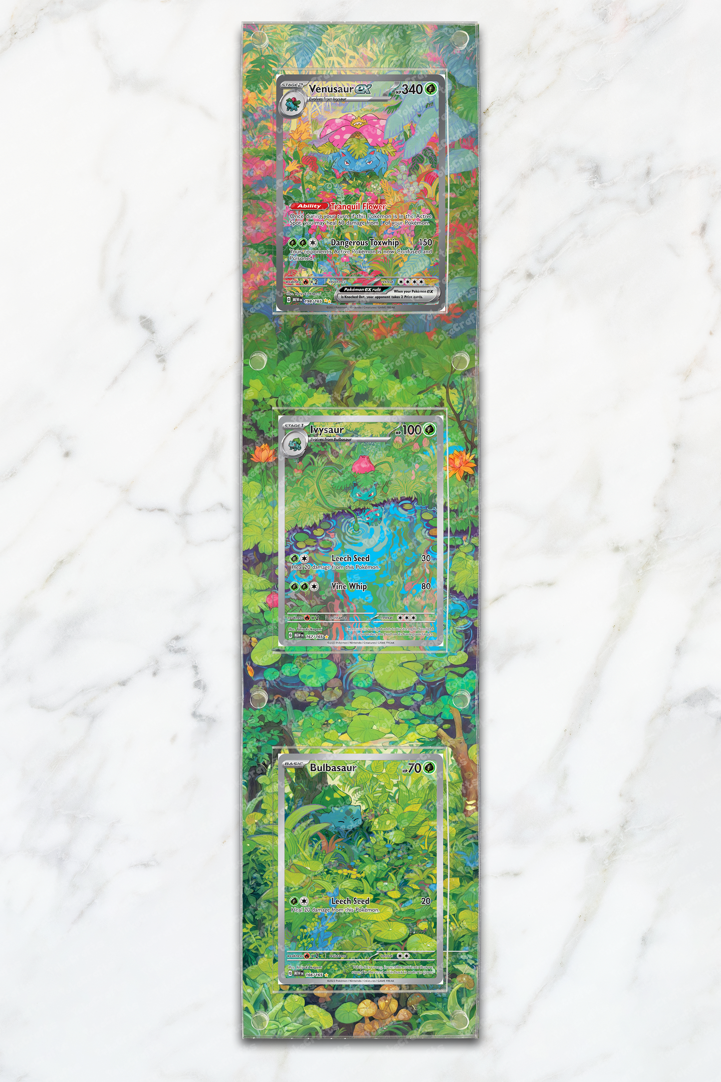 Venusaur Evolution Line 151 3-in-1 Pokemon Extended Artwork Magnetic Acrylic Cases