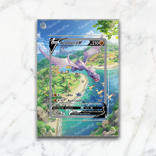 Aerodactyl V Lost Origin Pokemon Extended Artwork Magnetic Acrylic Case (LOR 180)