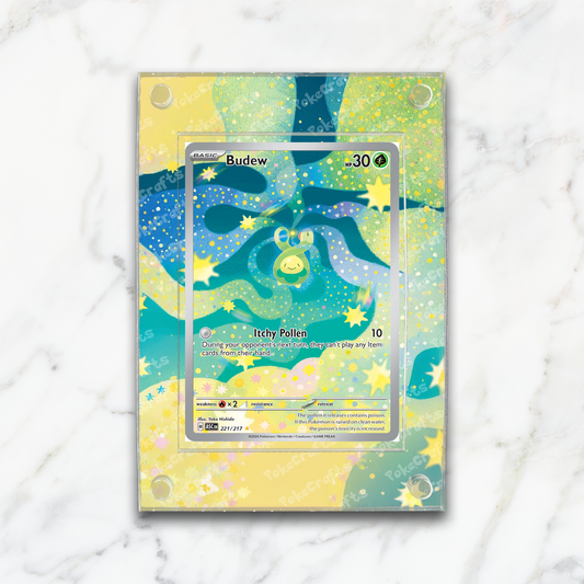Budew Ascended Heroes Pokemon Extended Artwork Magnetic Acrylic Case (ASC 221)