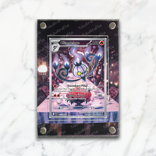 Chandelure White Flare Pokemon Extended Artwork Magnetic Acrylic Case (WHT 103)