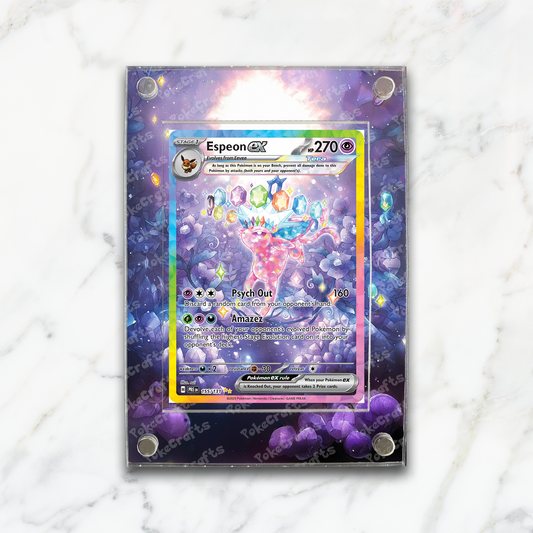 Espeon Ex Prismatic Evolutions Pokemon Extended Artwork Magnetic Acrylic Case (PRE 155)
