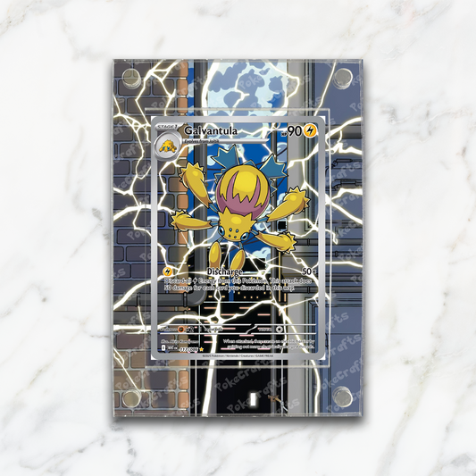 Galvantula White Flare Pokemon Extended Artwork Magnetic Acrylic Case (WHT 117)