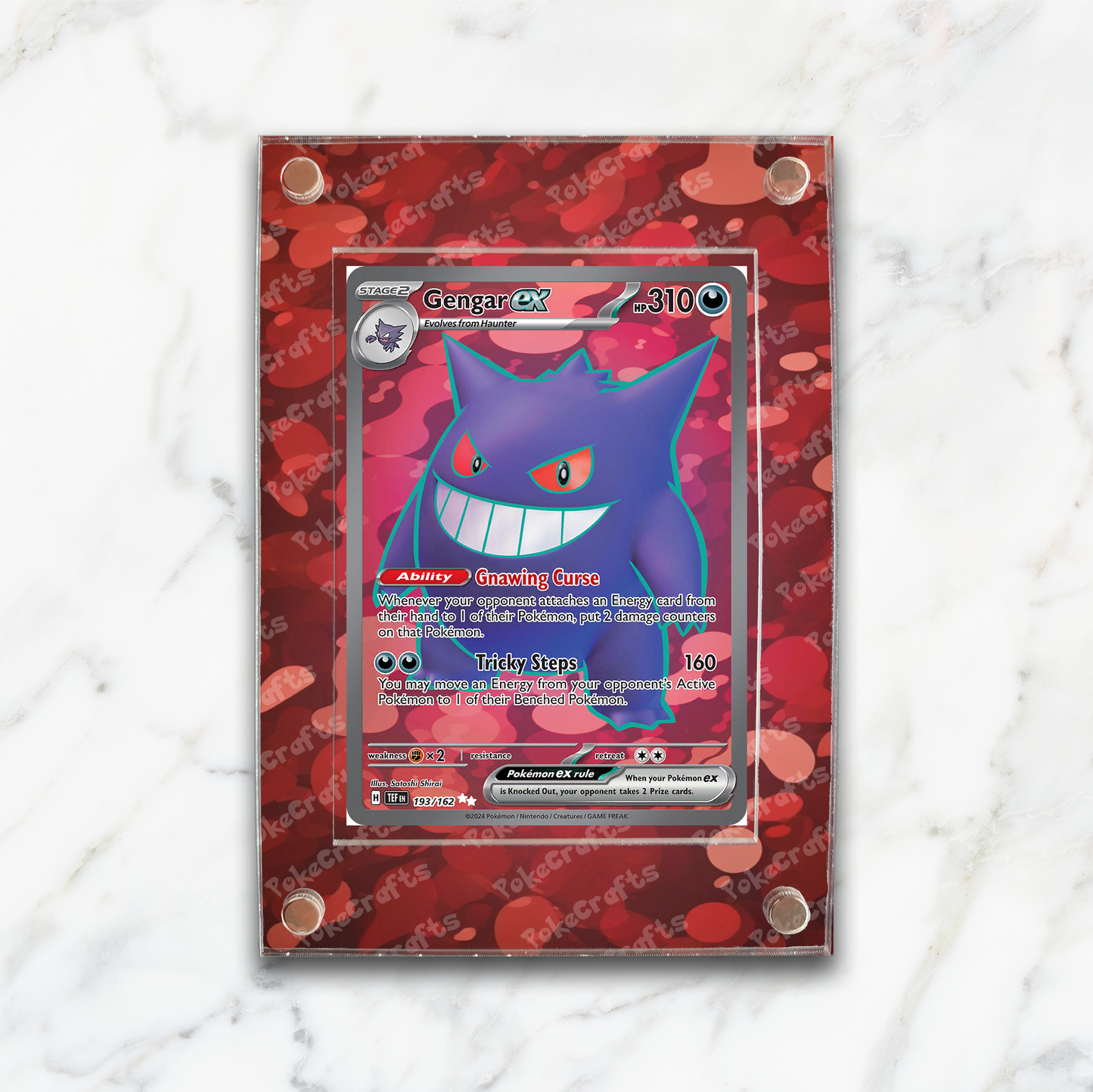 Gengar ex Temporal Forces Pokemon Extended Artwork Magnetic Acrylic Case (TEF 193)