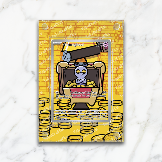 Gimmighoul Paradox Rift Pokemon Extended Artwork Magnetic Acrylic Case (PAR 198 )