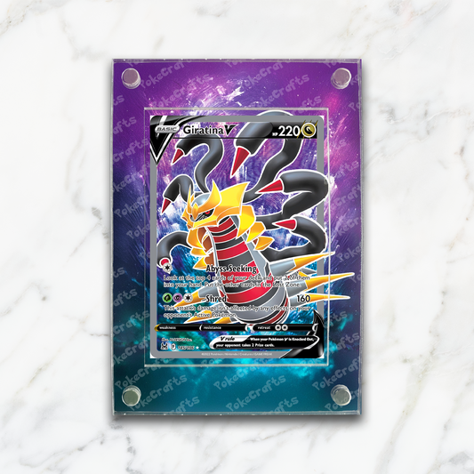 Giratina V Lost Origin Pokemon Extended Artwork Magnetic Acrylic Case (LOR 185)