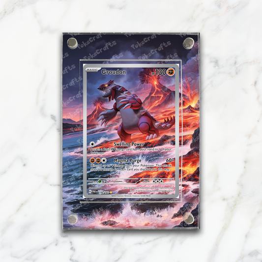 Groudon Paradox Rift Pokemon Extended Artwork Magnetic Acrylic Case (PAR 199)