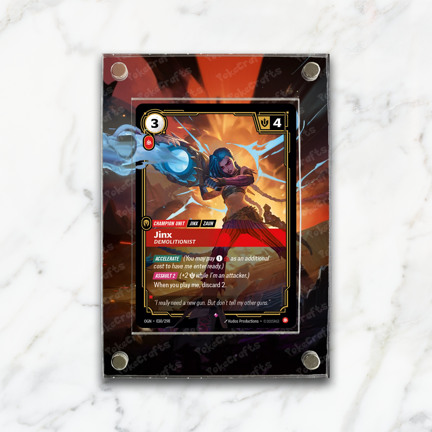 Jinx Demolitionist Extended Artwork Magnetic Acrylic Case (OGN 030)