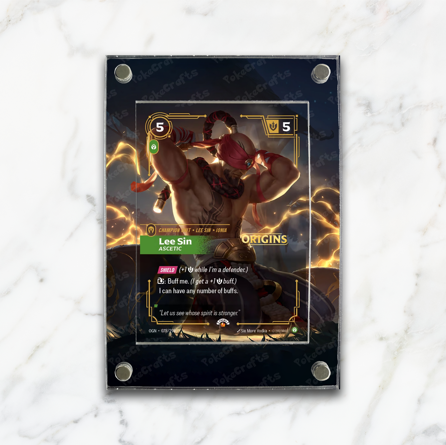 Lee Sin Ascetic Extended Artwork Magnetic Acrylic Case (OGN 078)