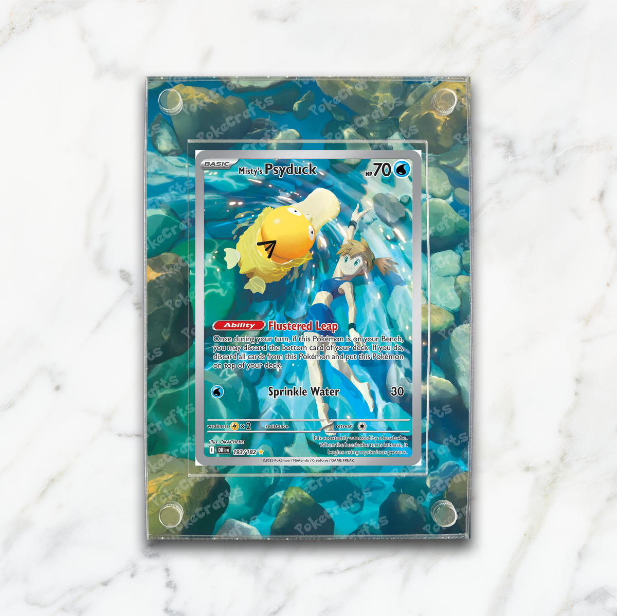 Misty’s Psyduck Destined Rivals Pokemon Extended Artwork Magnetic Acrylic Case (DRI 193)