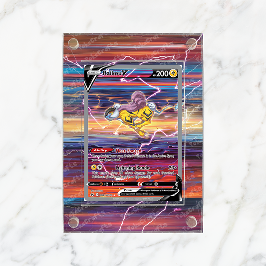 Raikou V Crown Zenith Pokemon Extended Artwork Magnetic Acrylic Case (CRZ 201)