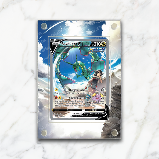 Rayquaza V Evolving Skies Pokemon Extended Artwork Magnetic Acrylic Case (EVS 194)