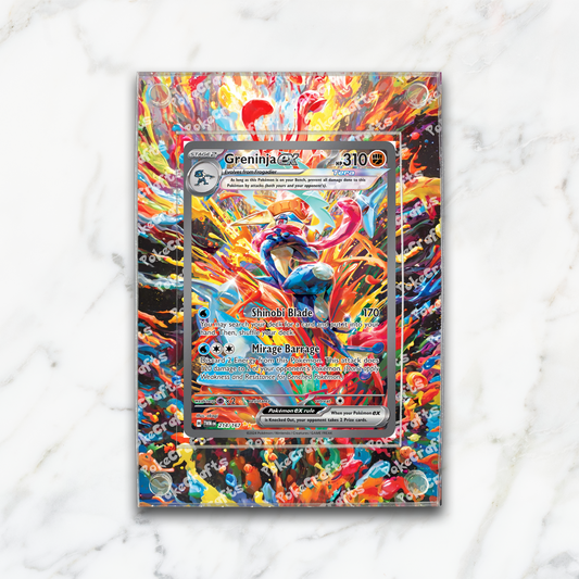 Greninja ex Twilight Masquerade Pokemon Extended Artwork Magnetic Acrylic Case (TWM 214)