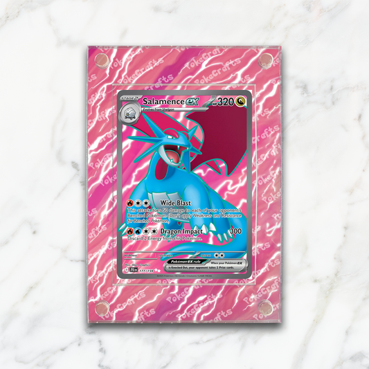 Salamence ex Journey Together Pokemon Extended Artwork Magnetic Acrylic Case (JTG 177)