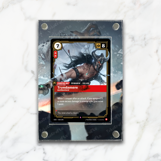 Tryndamere Barbarian Riftbound Extended Artwork Magnetic Acrylic Case (OGN 034)