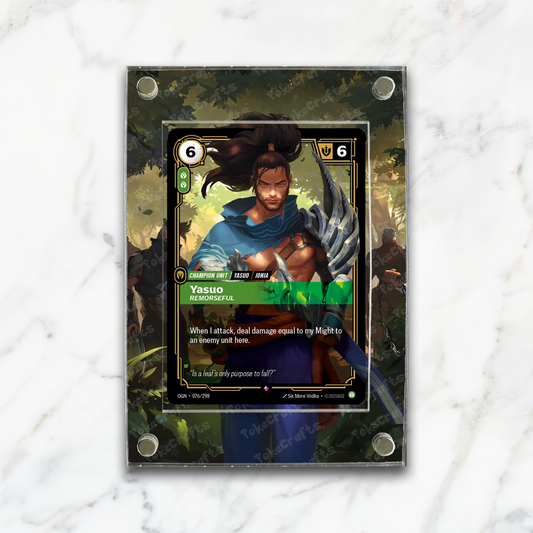 Yasuo Remorseful Riftbound Extended Artwork Magnetic Acrylic Case (OGN 076)