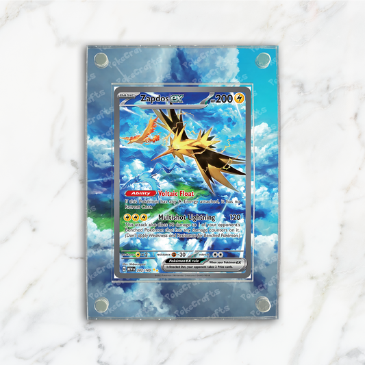 Zapdos ex 151 Pokemon Extended Artwork Magnetic Acrylic Case (MEW 202)